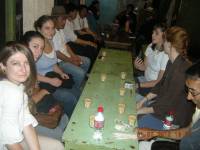 Foeign toursts, women travellers in a Tibetan tea house  &raquo; Click to zoom ->