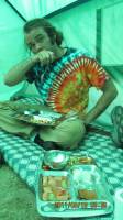 Shane in dinning tent,Eveverest B.C Tibet trekking  &raquo; Click to zoom ->