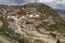 Bird view to Ganden Monastery  » Click to zoom ->