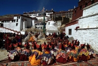 Monks in Ganden Monastery  » Click to zoom ->