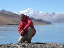 John above Yamdrok Tso Lake,Spring 2007 in Tibet  &raquo; Click to zoom ->