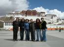 Paula and her party of 5 from Portuga,in front of Potala Palace,with our GM Tony  &raquo; Click to zoom ->