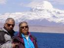 Prasad and his wife in Tibet,Manasarovar,Sept.-Oct.2008  &raquo; Click to zoom ->